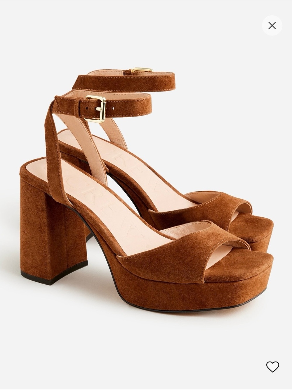 J.Crew - NEW - Ankle-strap platform heels in suede